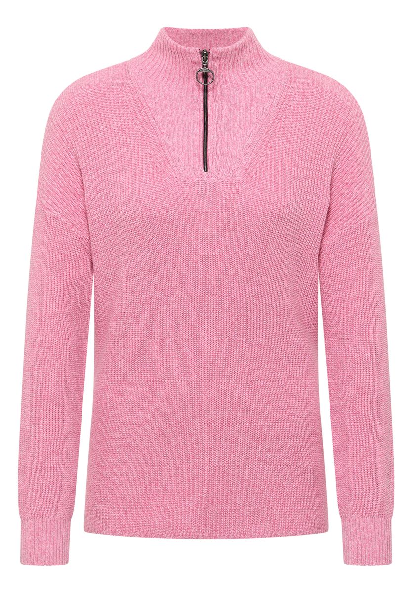 Mouliné Pullover mit Troyer