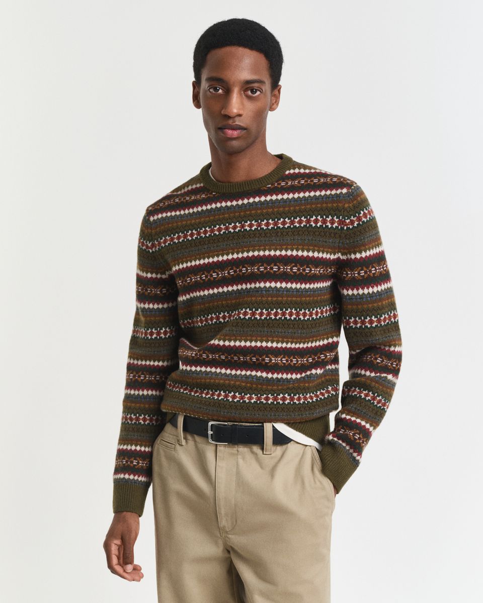 Fair Isle Rundhalspullover