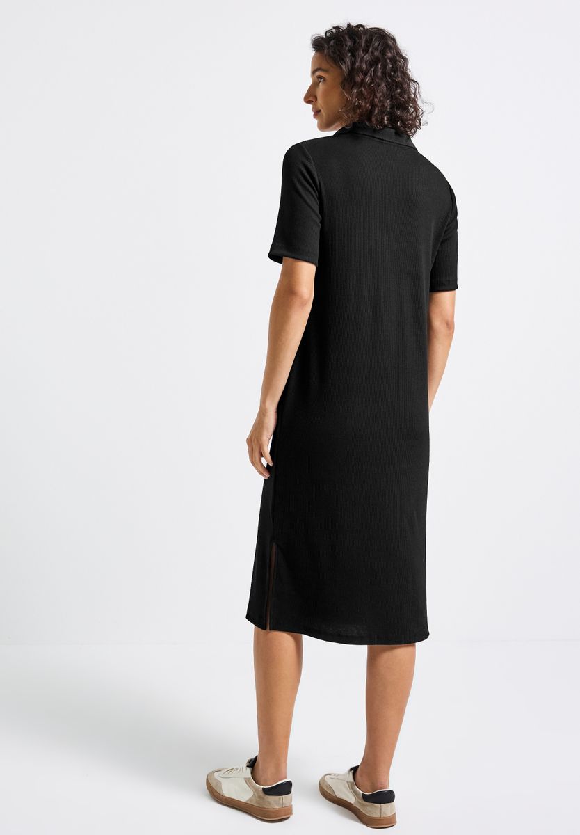 Polokleid mit Rippstruktur