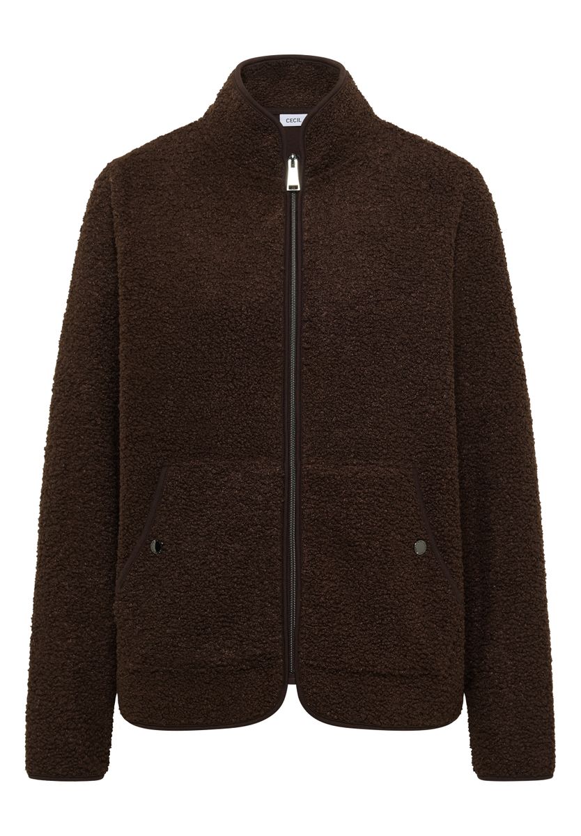 Jacke aus Teddy-Material mit Zipper