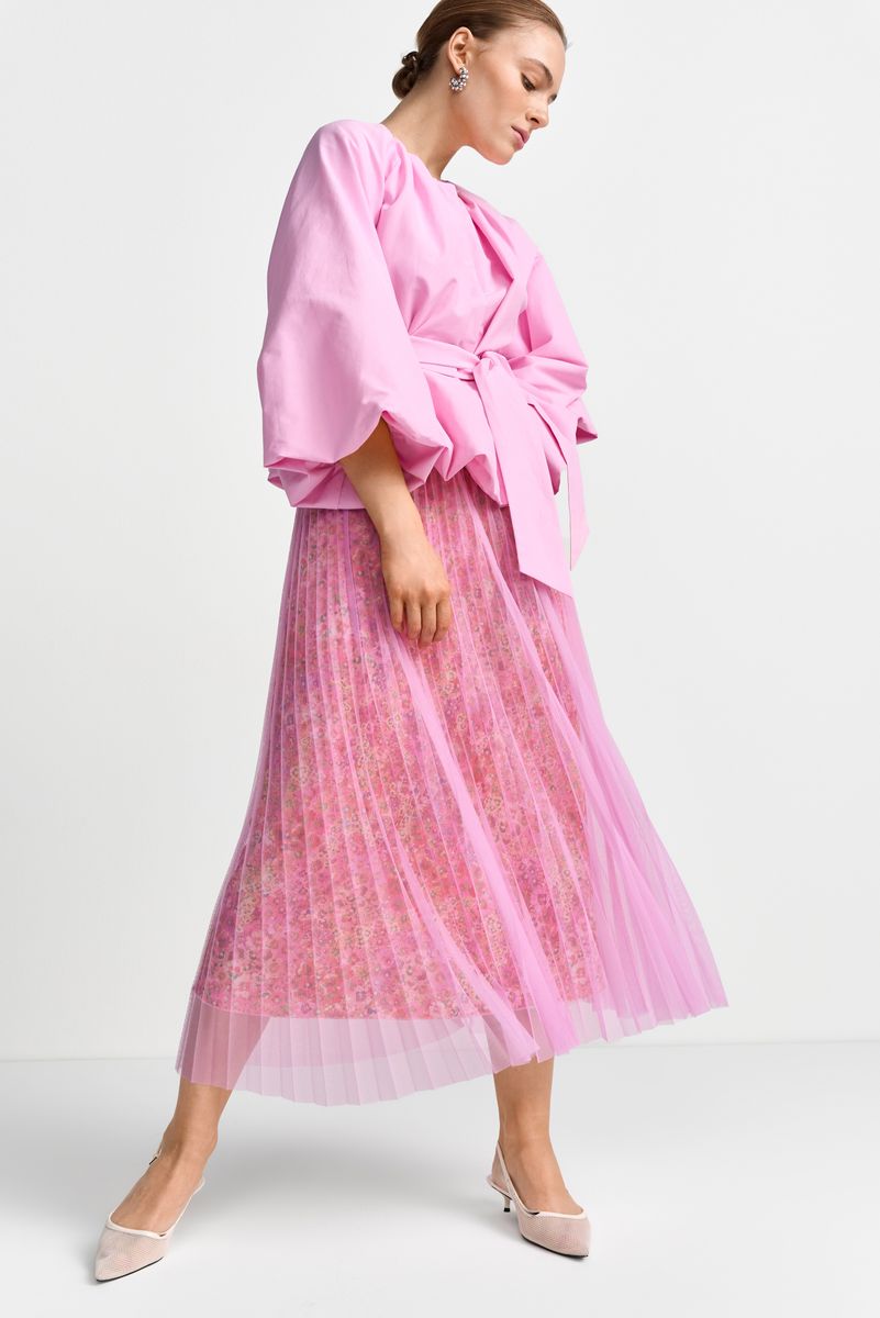 Tulle plissee skirt