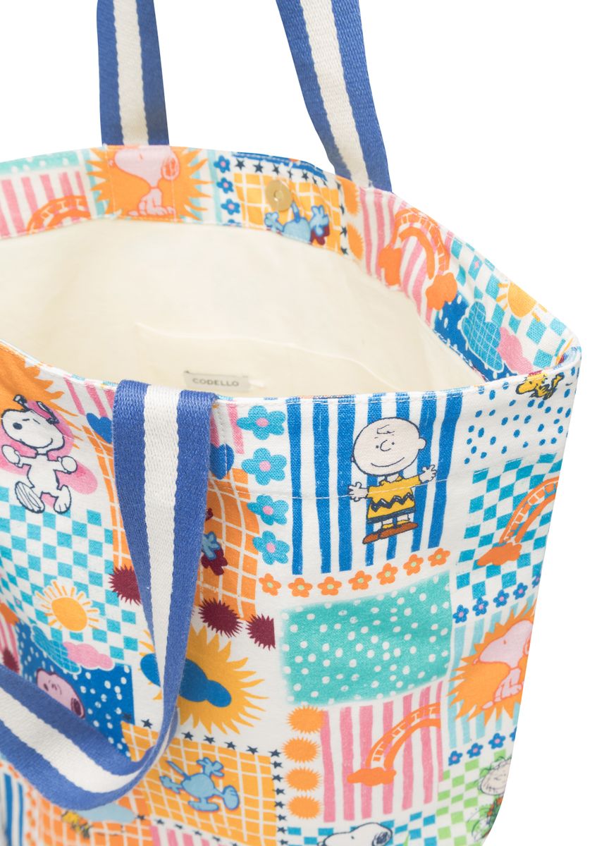 Peanuts Shopper aus Canvas mit PEANUTS-Muster