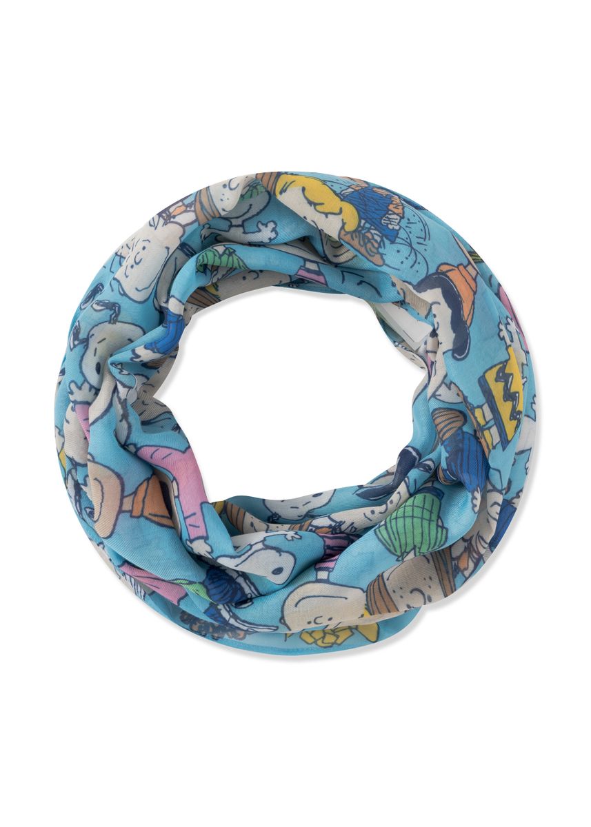 Peanuts Loop-Schal aus recyceltem Polyester mit Peanuts-Motiven