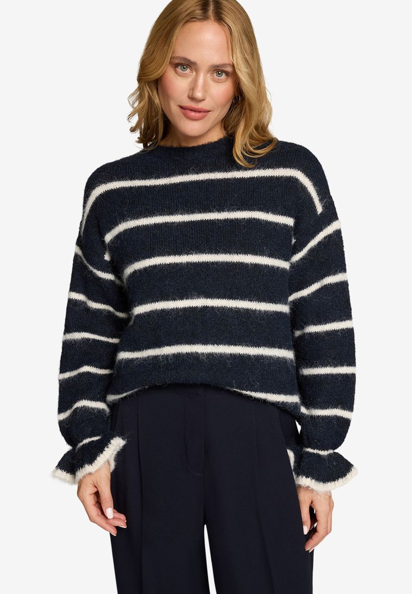 Pullover gestreift mit Wolle