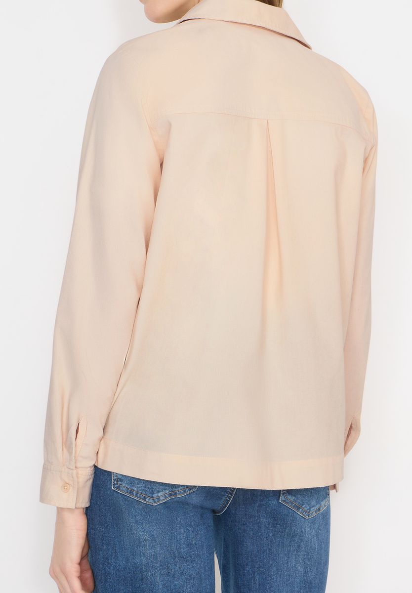 Hemdbluse in Unifarbe