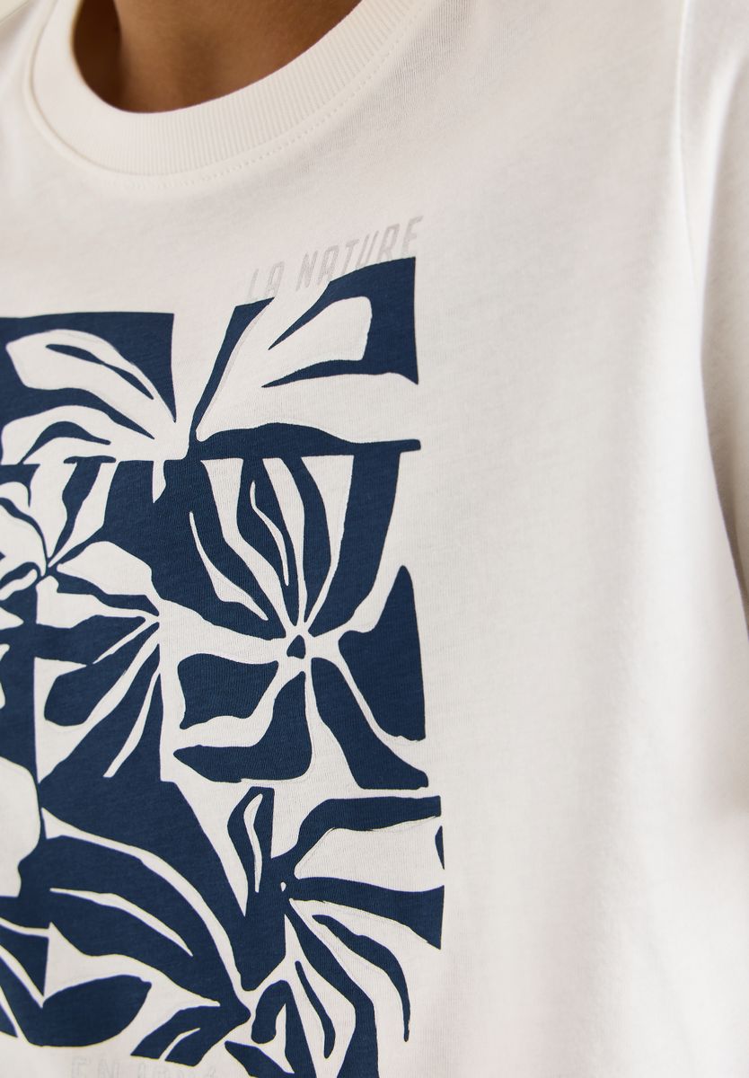 T-Shirt mit Rundhals und Frontprint
