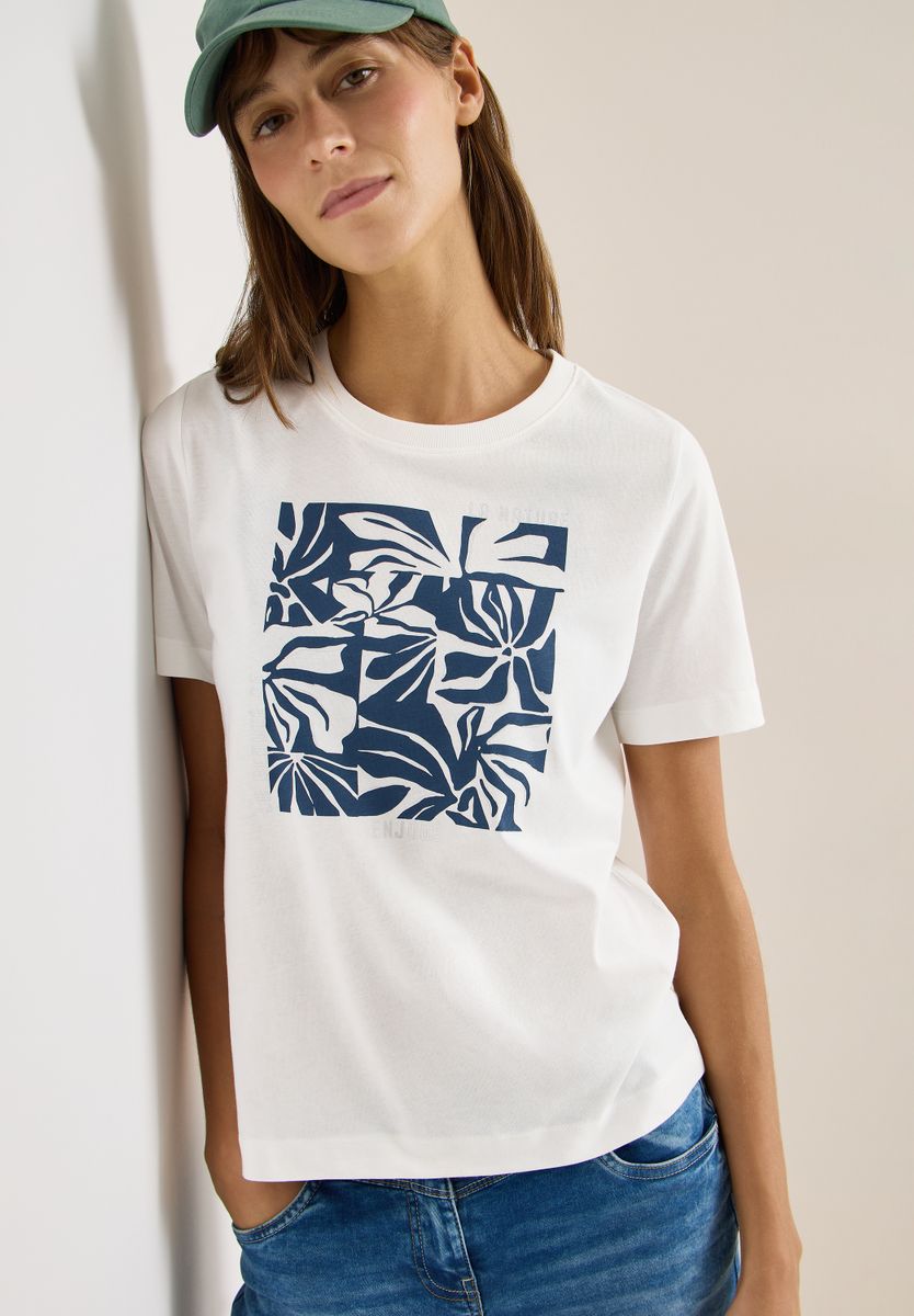 T-Shirt mit Rundhals und Frontprint