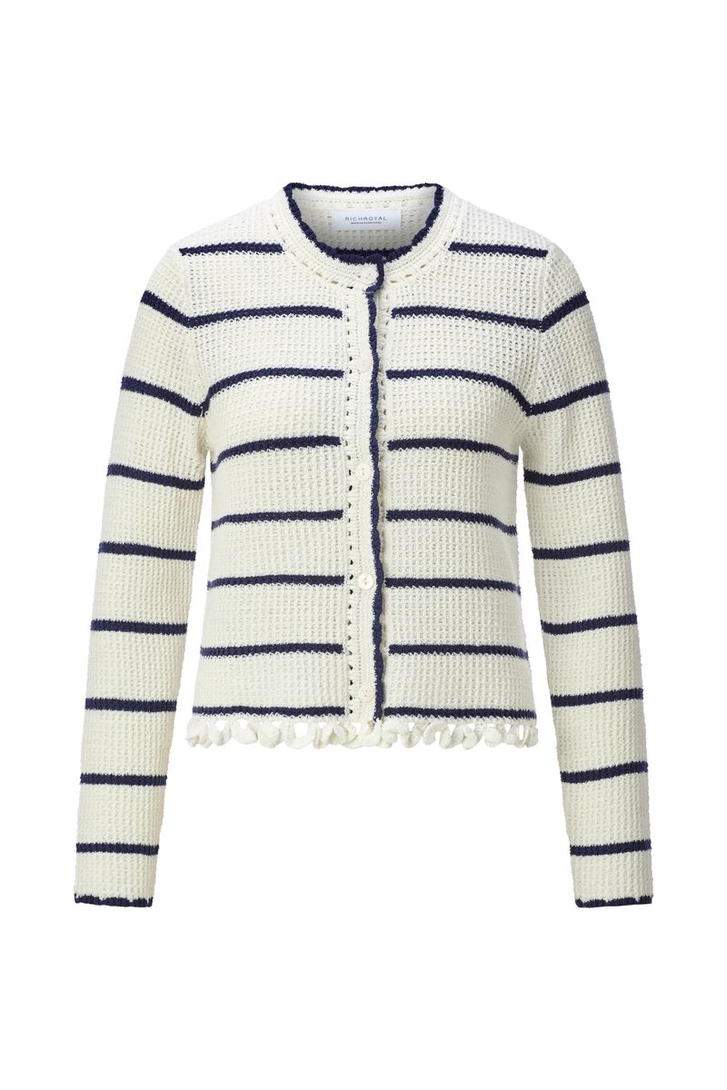 Round NK Cardi with Looped Fringes