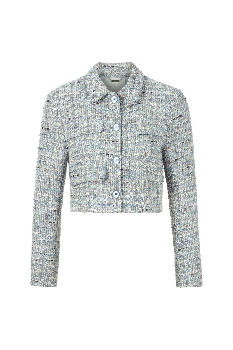 Cropped boucle jacket