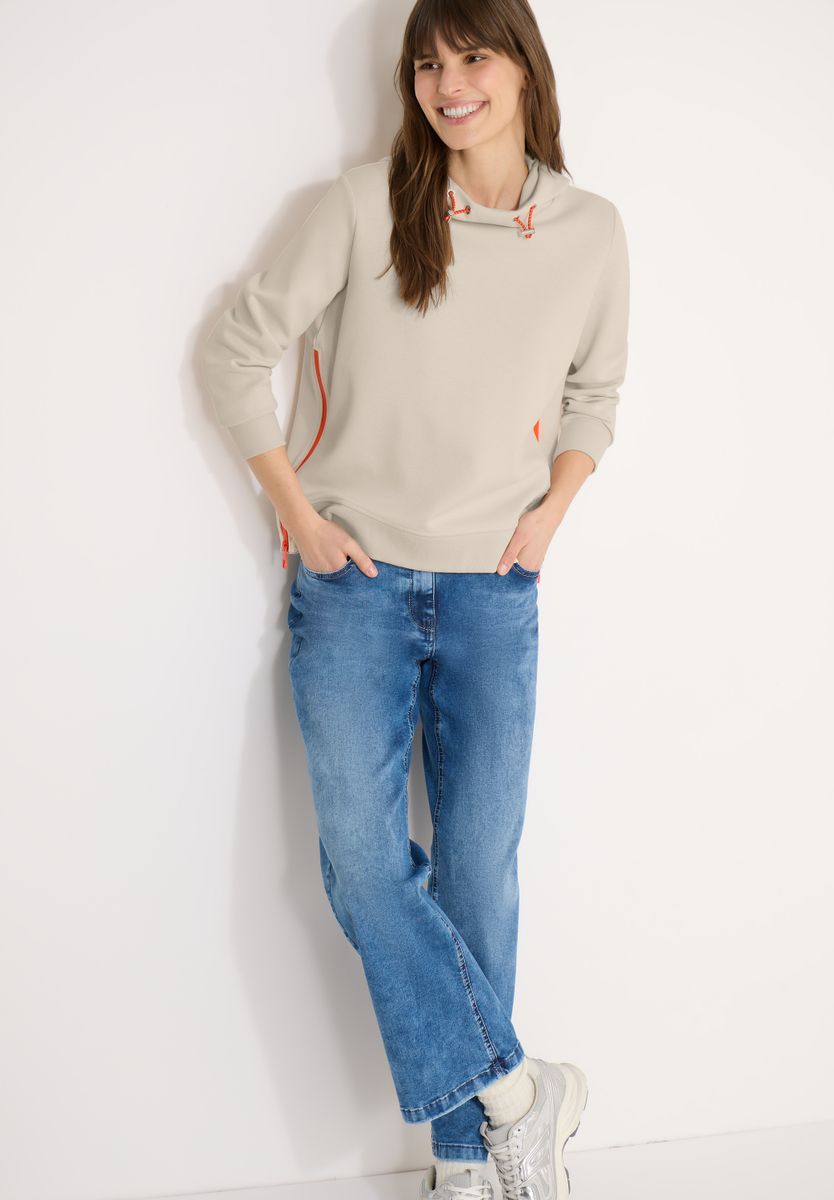 Hoodie mit Zipper-Details