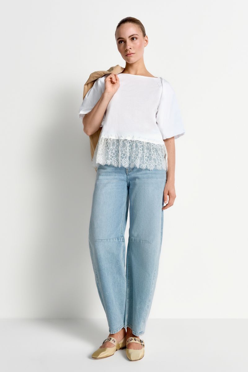 Balloon T-Shirt with Peplum