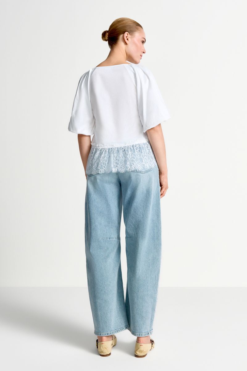 Balloon T-Shirt with Peplum