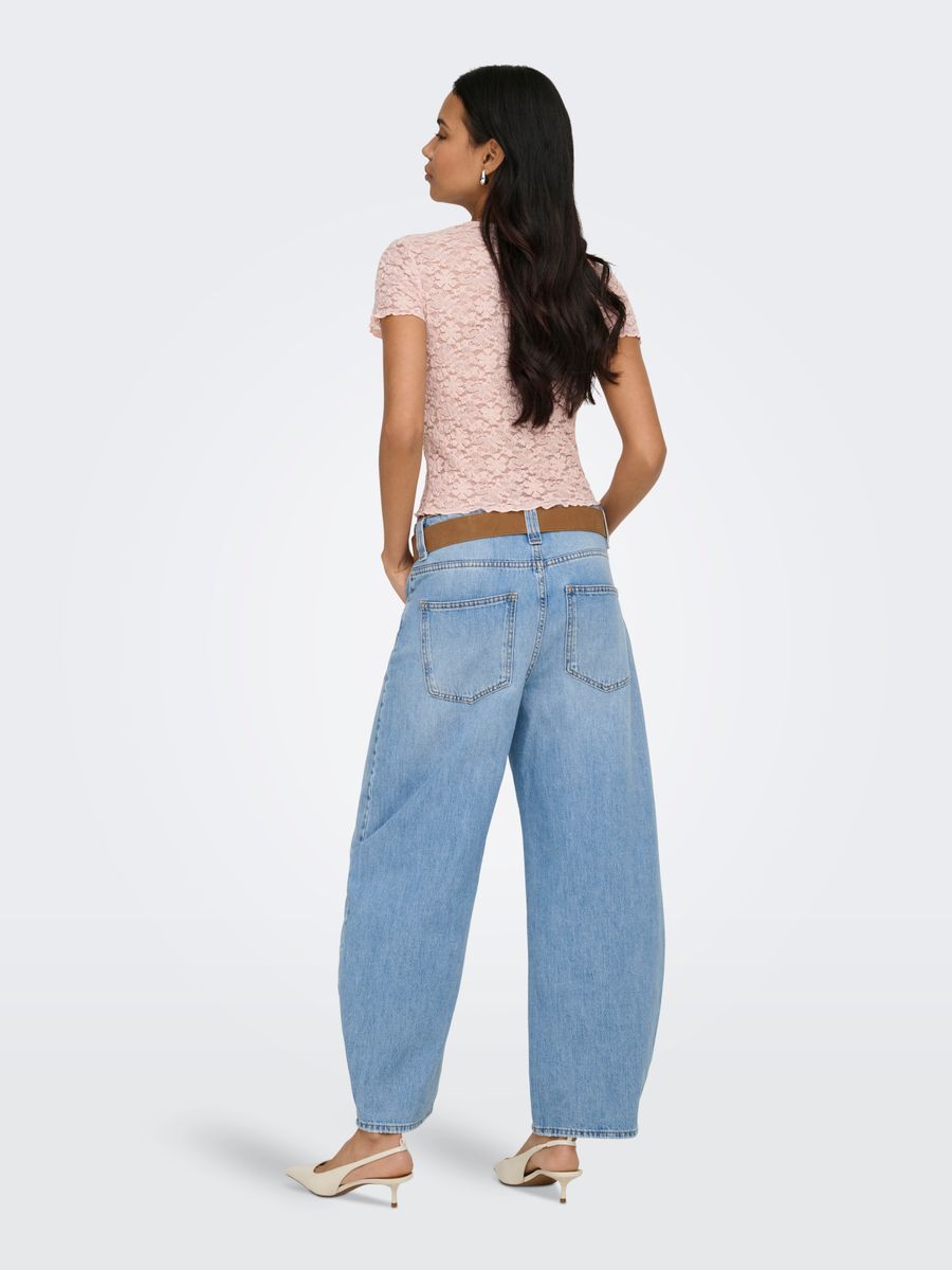 ONLFAITH S/S LACE TOP JRS
