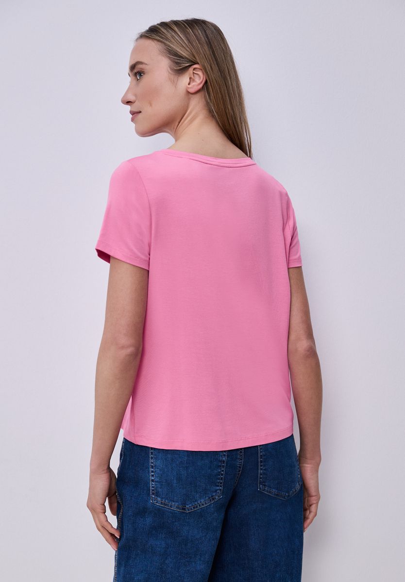 T-Shirt mit Rundhals und Wording