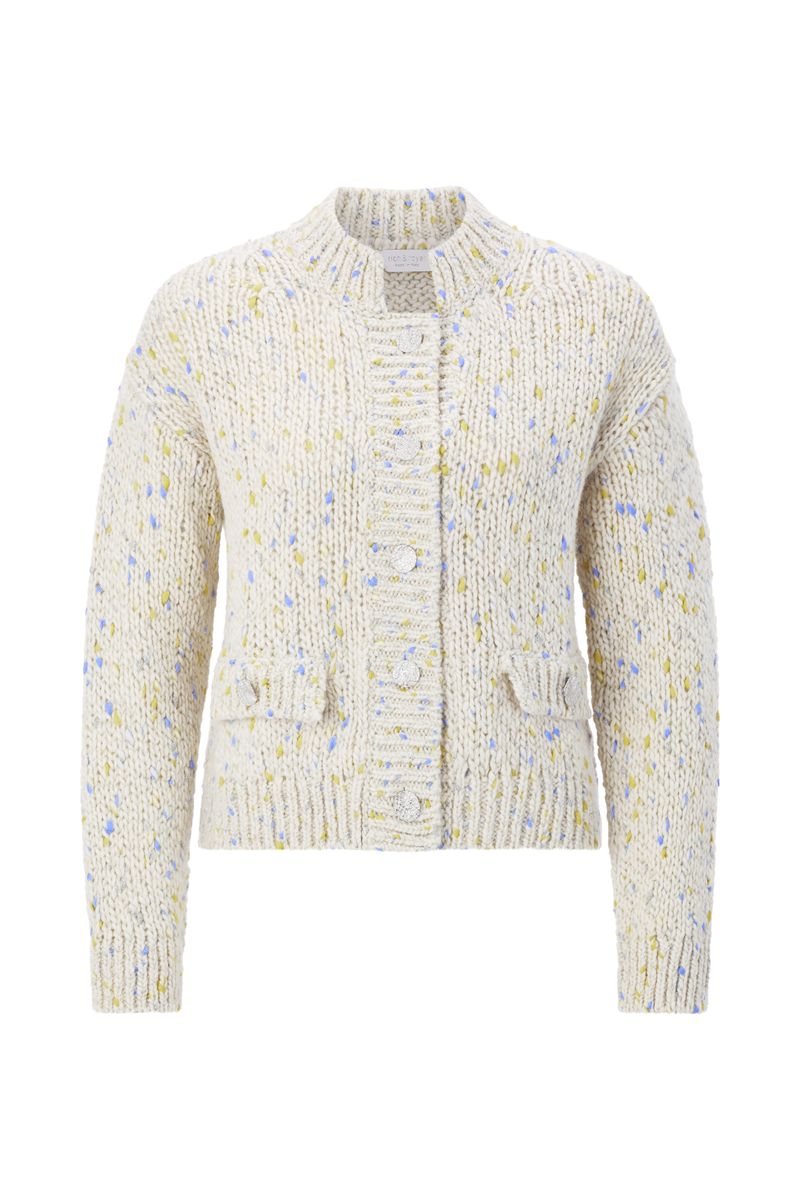 Boxy Neps Yarn Cardigan