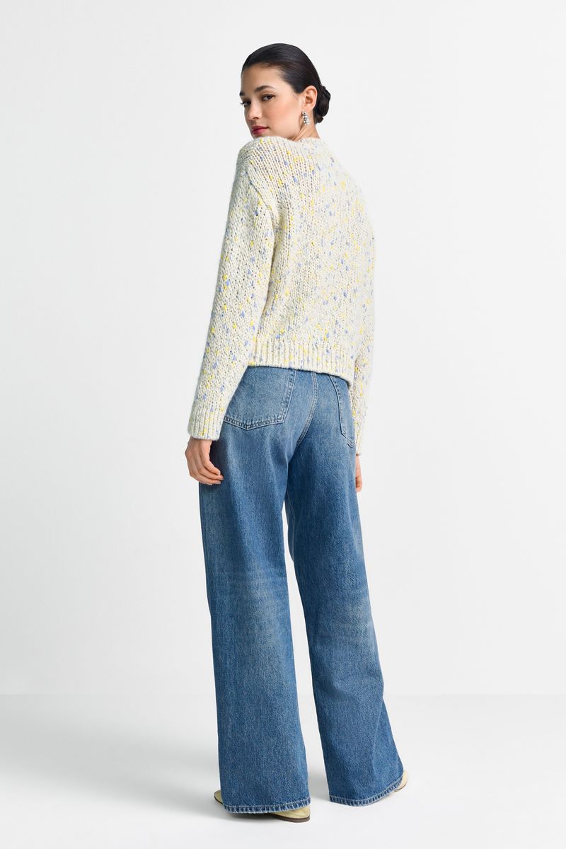 Boxy Neps Yarn Cardigan