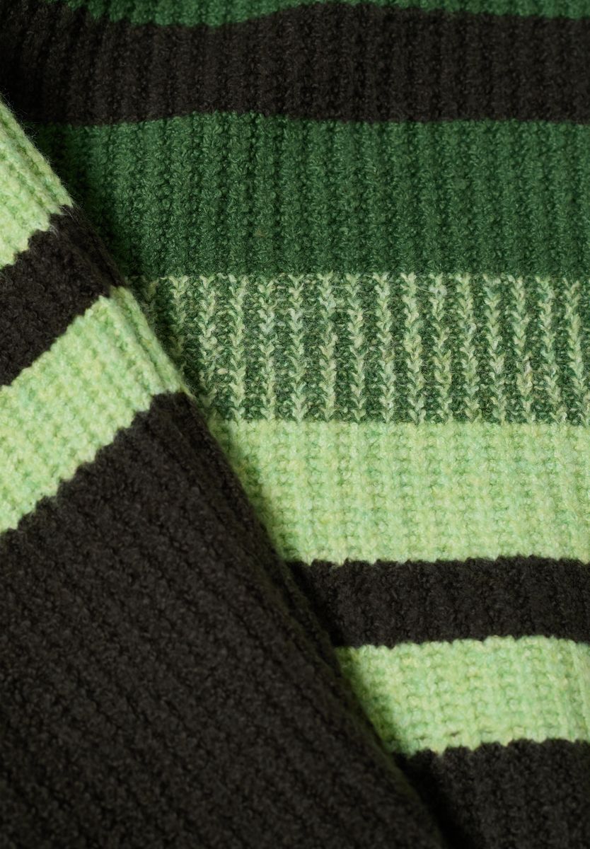 Gestreifter Mouliné Pullover