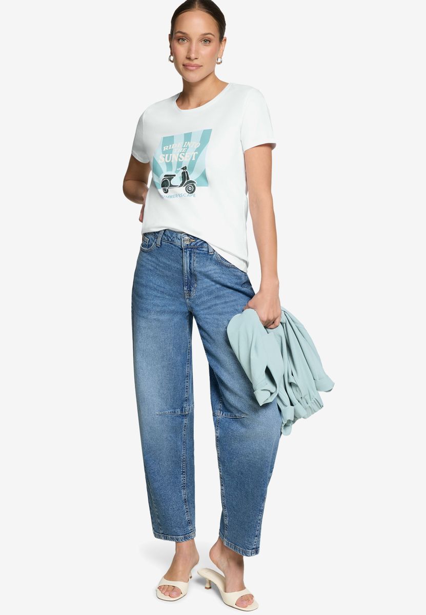 Baumwoll-T-Shirt mit Print