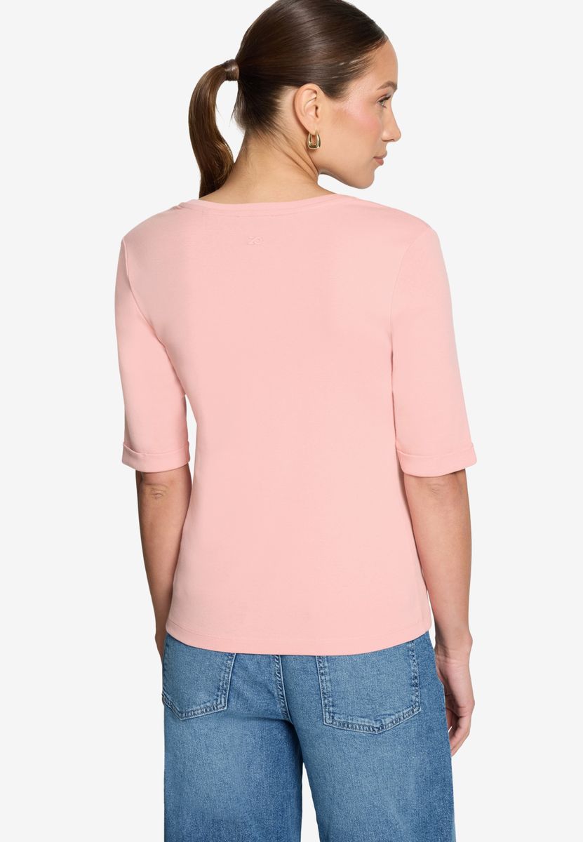 Basic-T-Shirt mit V-Ausschnitt