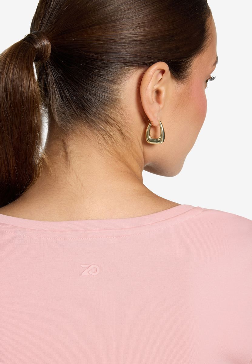 Basic-T-Shirt mit V-Ausschnitt