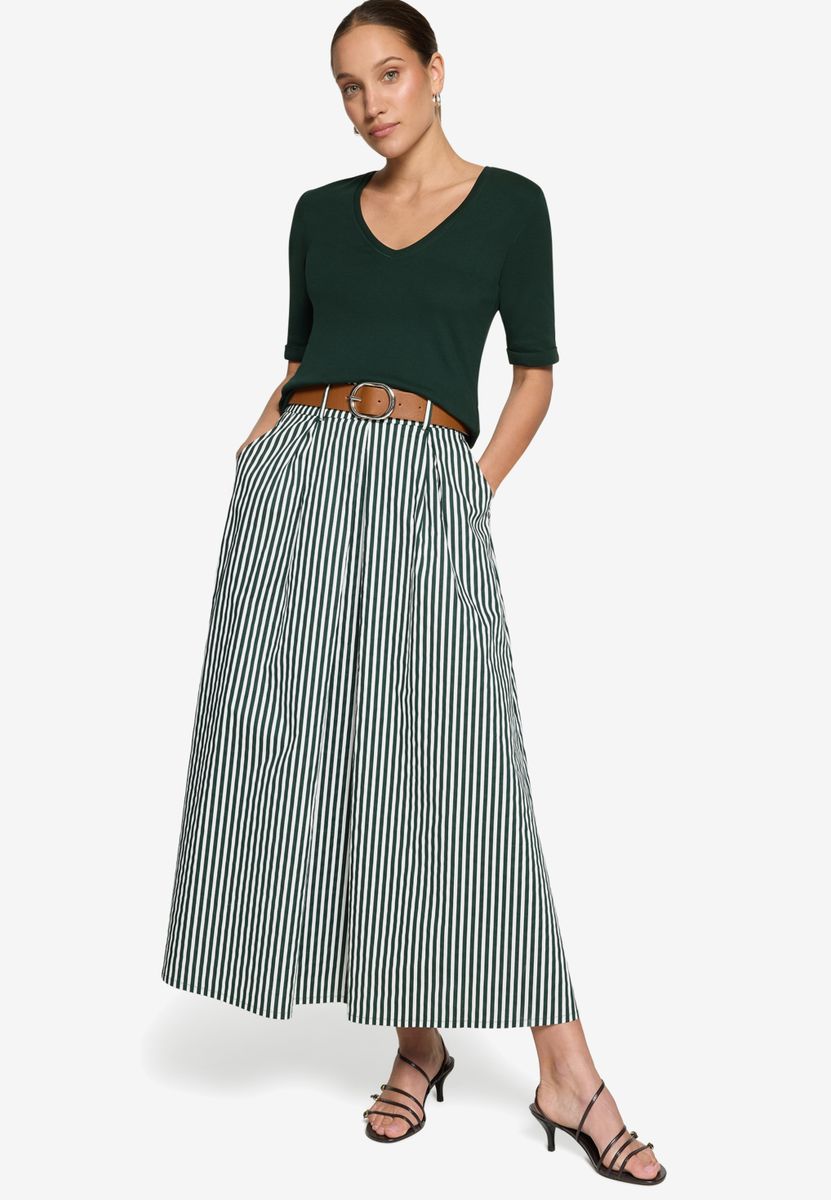 Basic-T-Shirt mit V-Ausschnitt