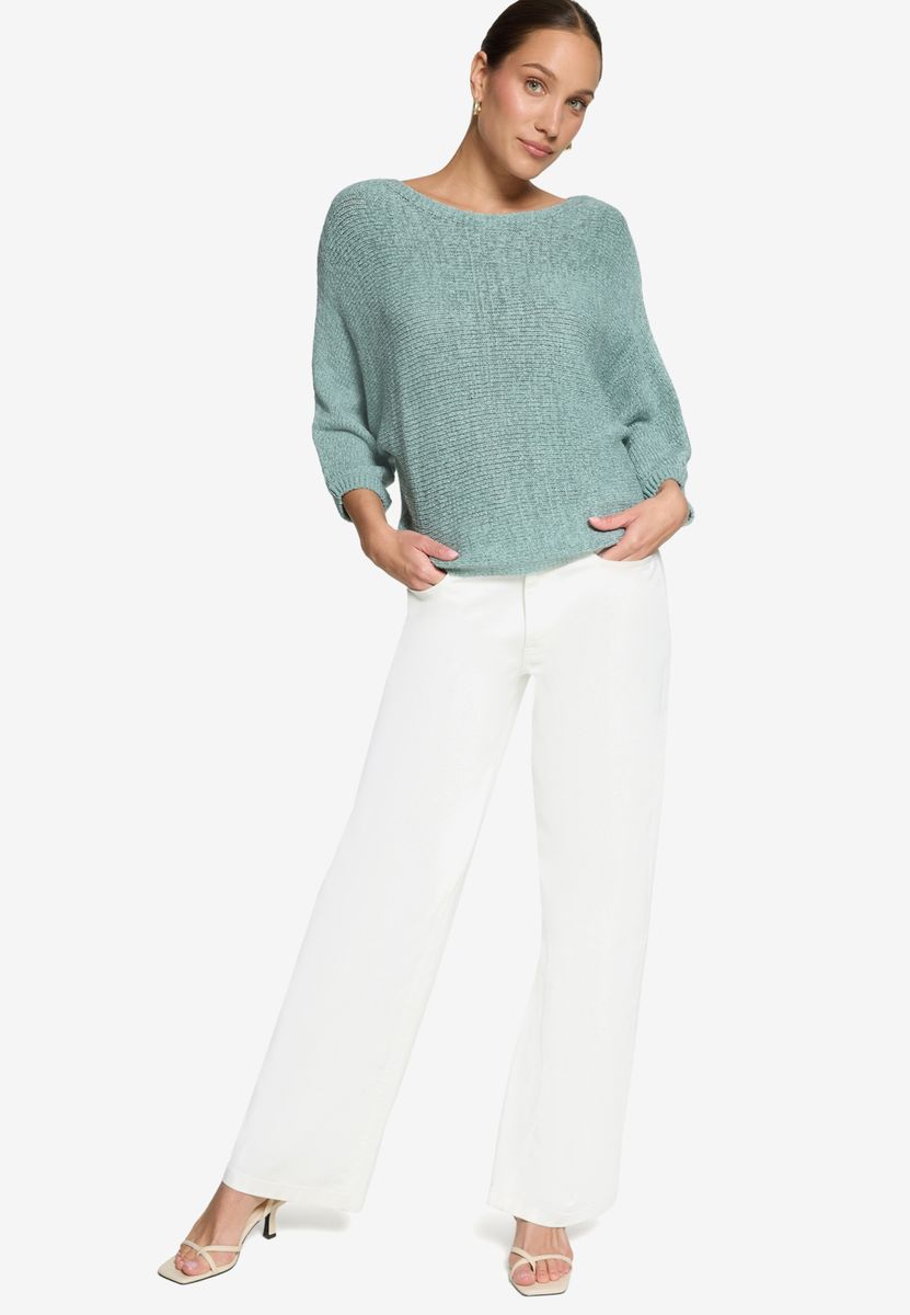 Strickpullover mit Fledermausärmeln