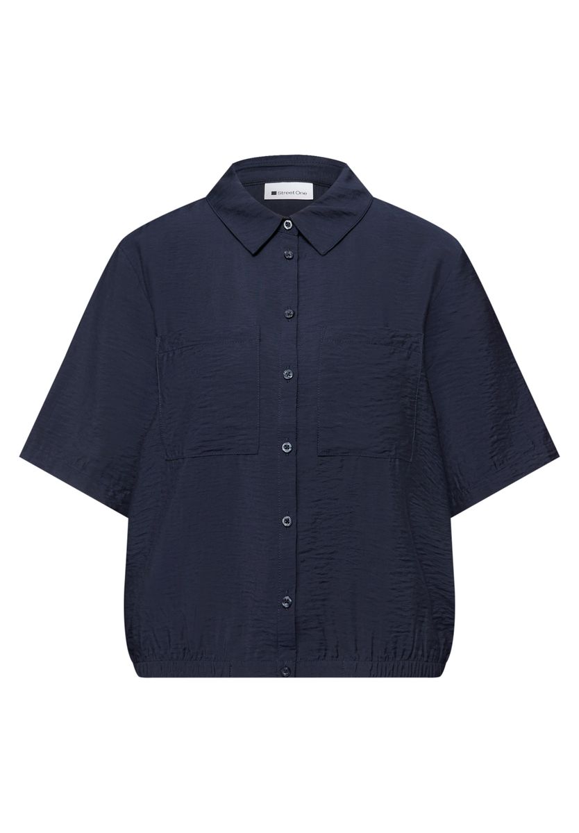 Kurzarm Bluse mit Elastiksaum