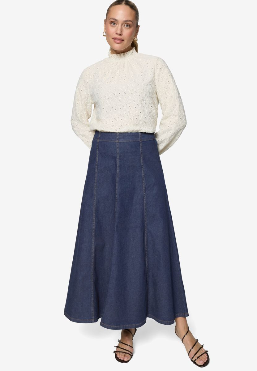 Jeansrock  Maxi in A-Linie