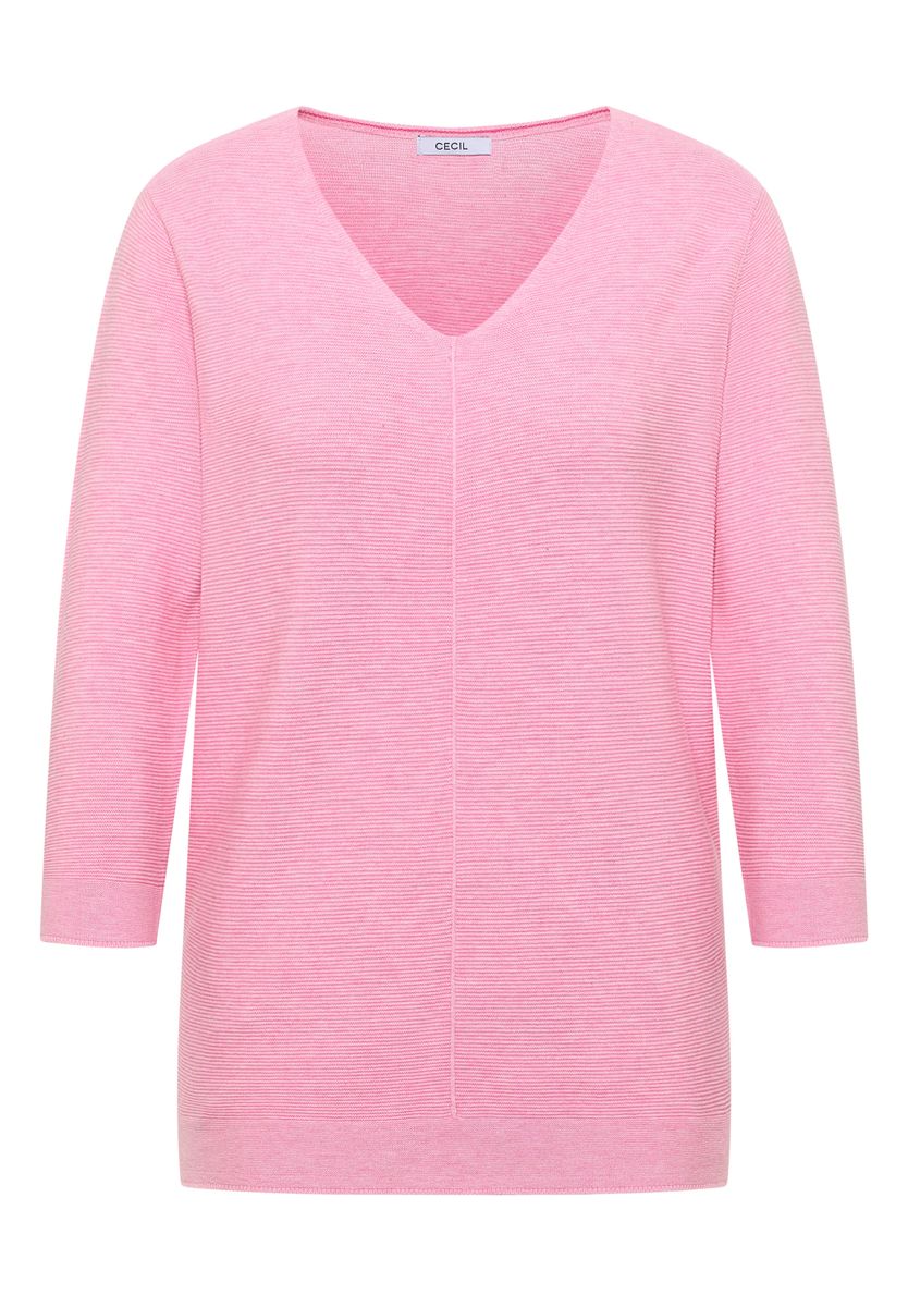 3/4-Arm Pullover mit Struktur