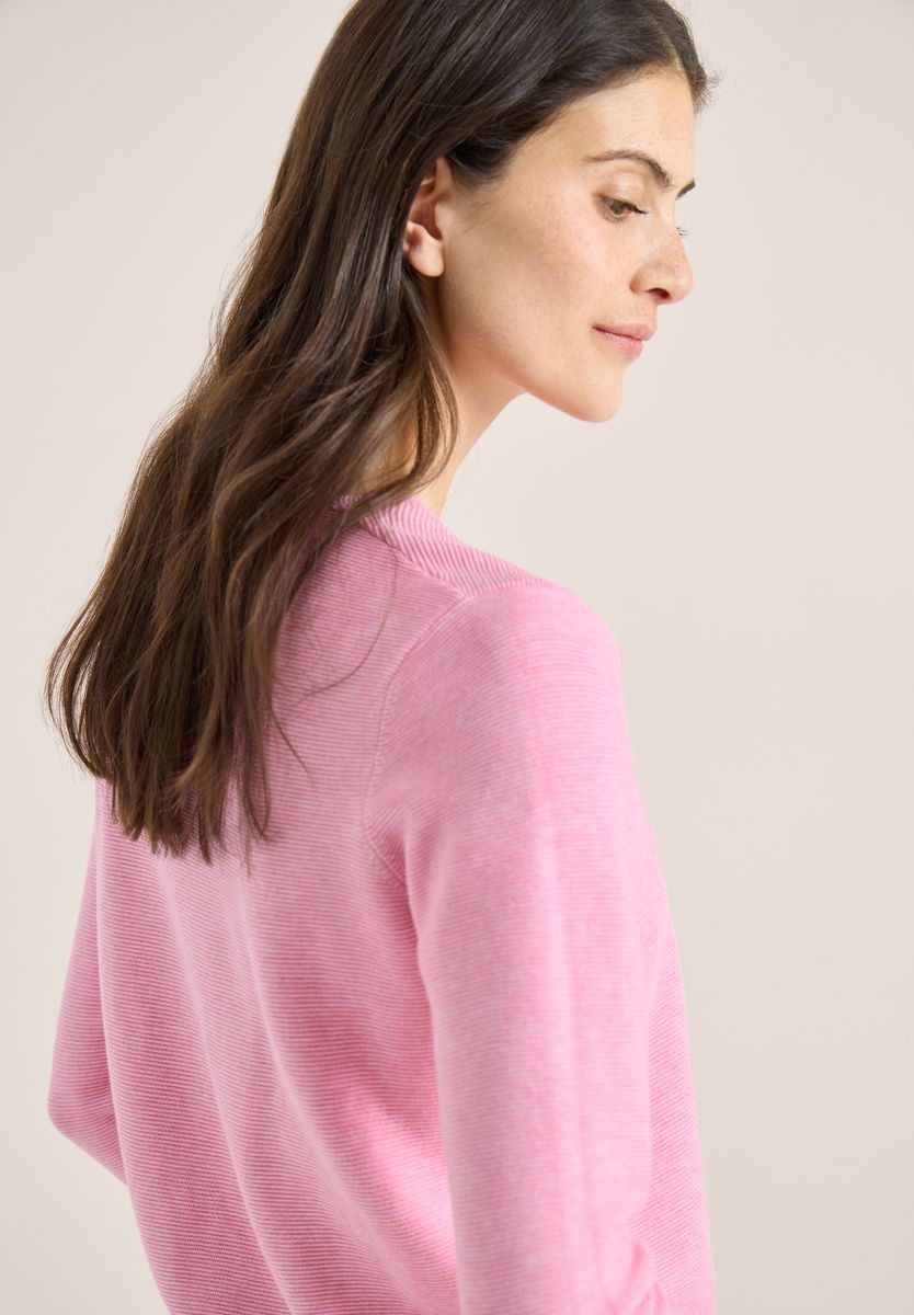 3/4-Arm Pullover mit Struktur