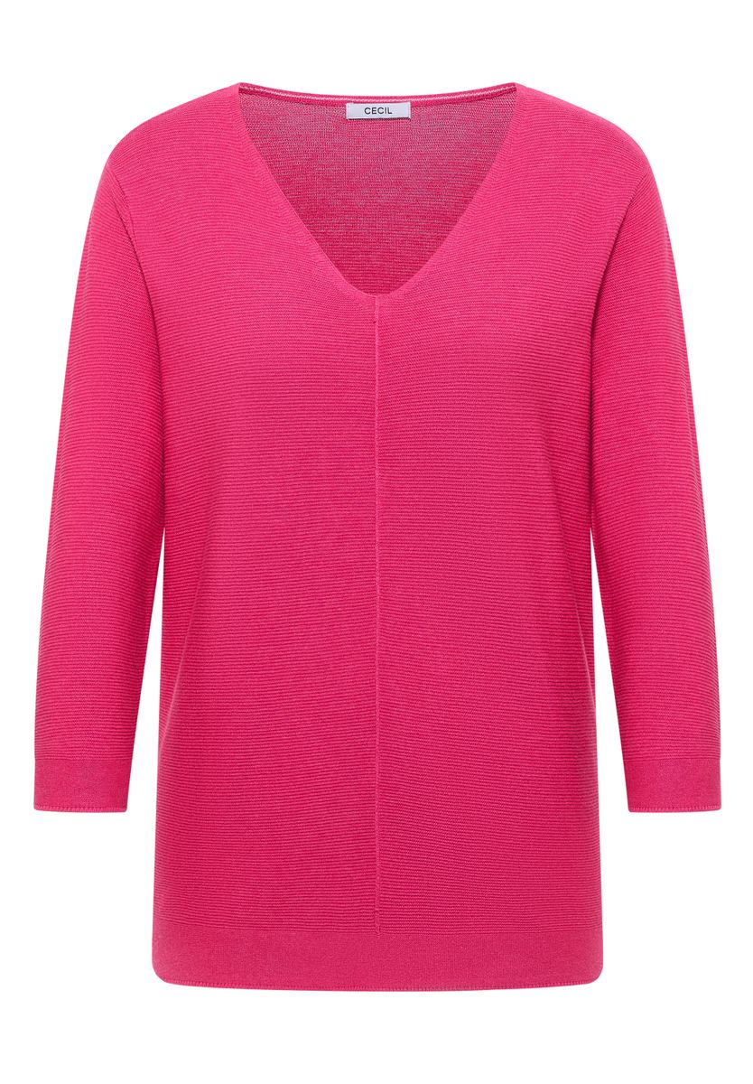 3/4-Arm Pullover mit Struktur