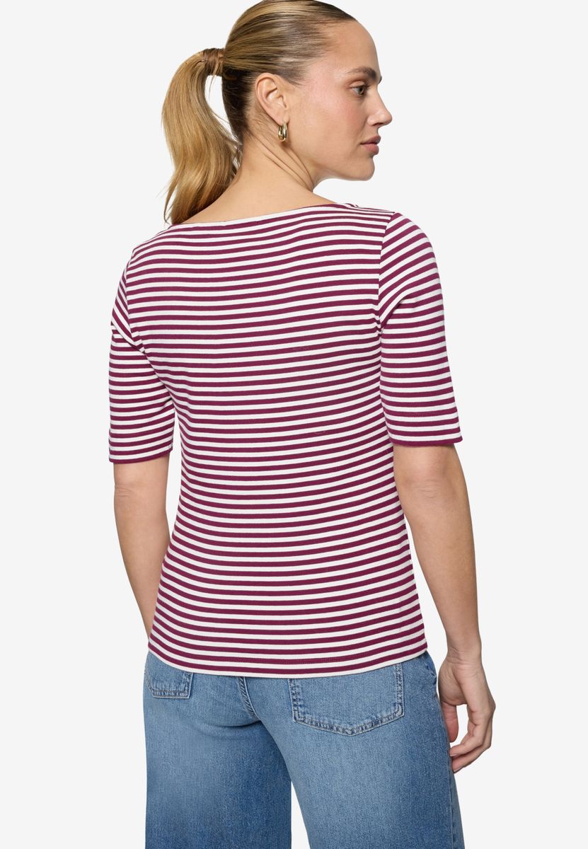 Ringelshirt  mit U-Boot Ausschnitt