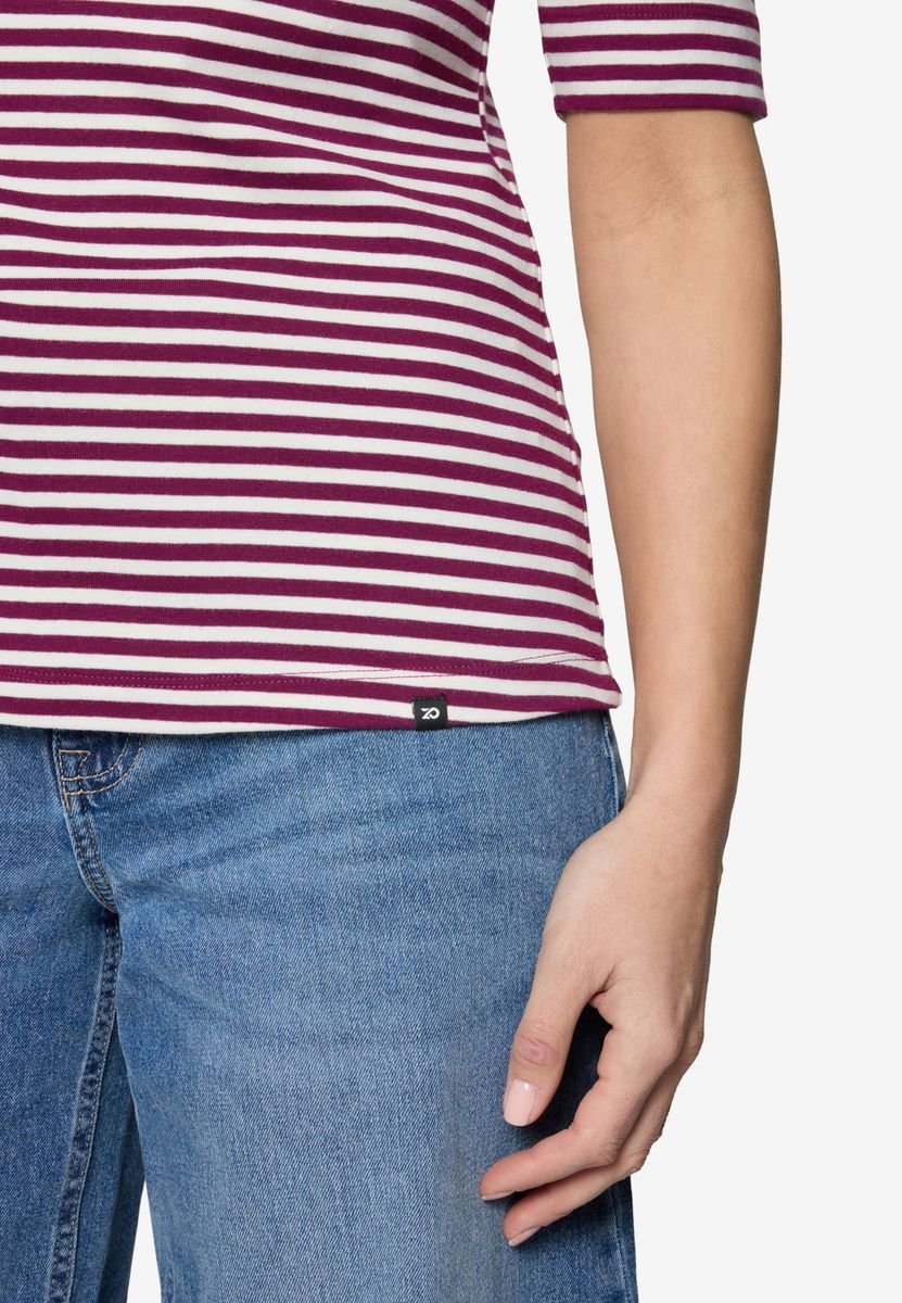 Ringelshirt  mit U-Boot Ausschnitt