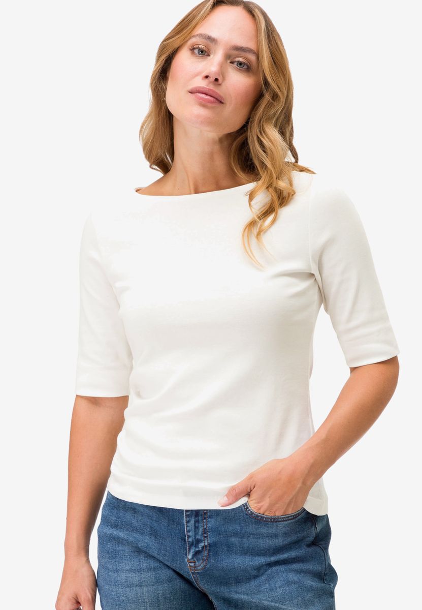 Basic Shirt  mit U-Boot-Ausschnitt