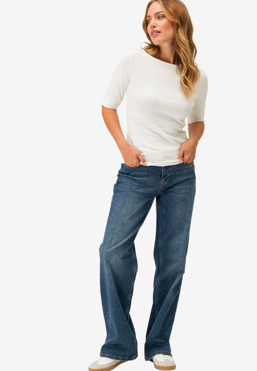 Basic Shirt  mit U-Boot-Ausschnitt