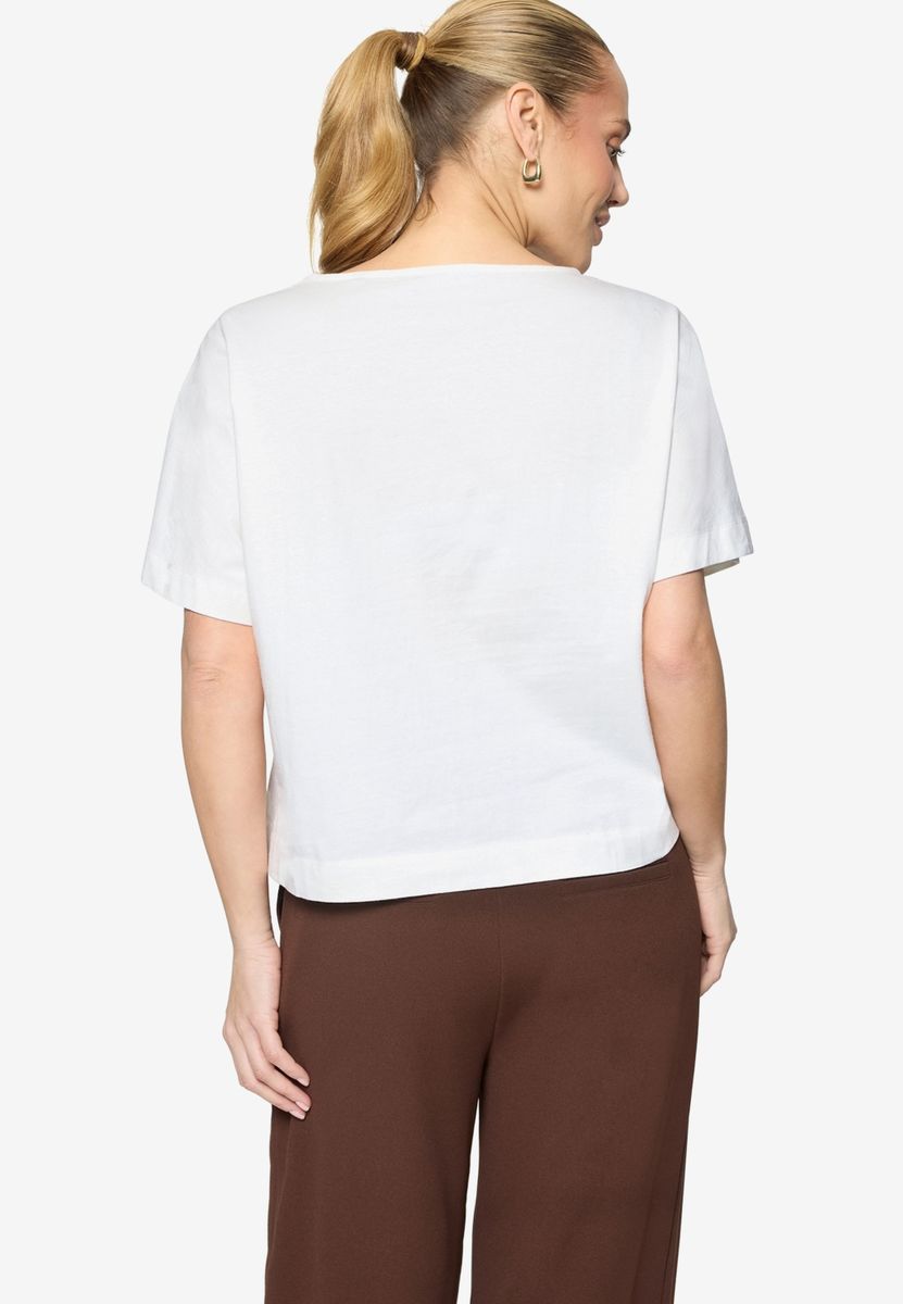 Baumwoll-T-Shirt   mit Stickerei
