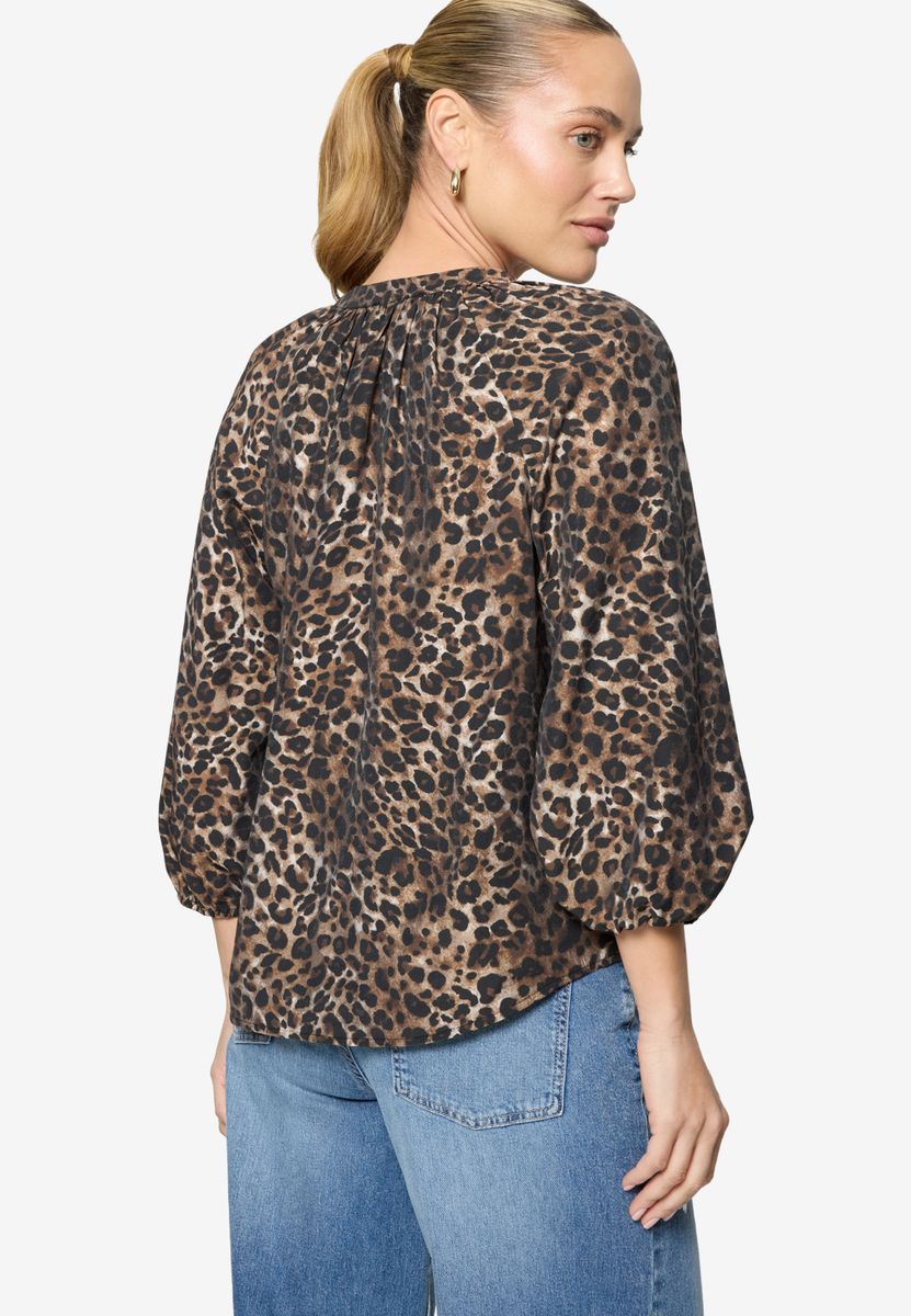 Schlupfbluse  mit Leoprint