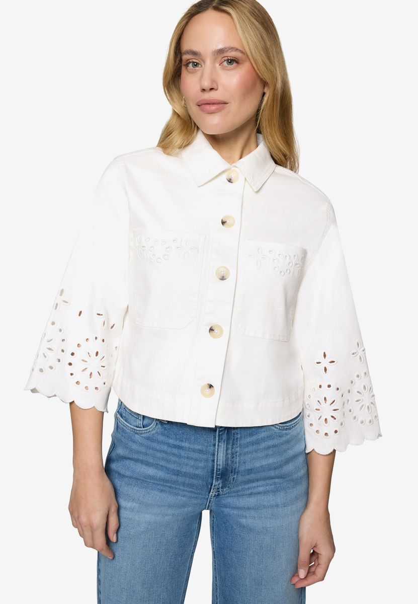 Blazer-Jacke  mit Lochmuster