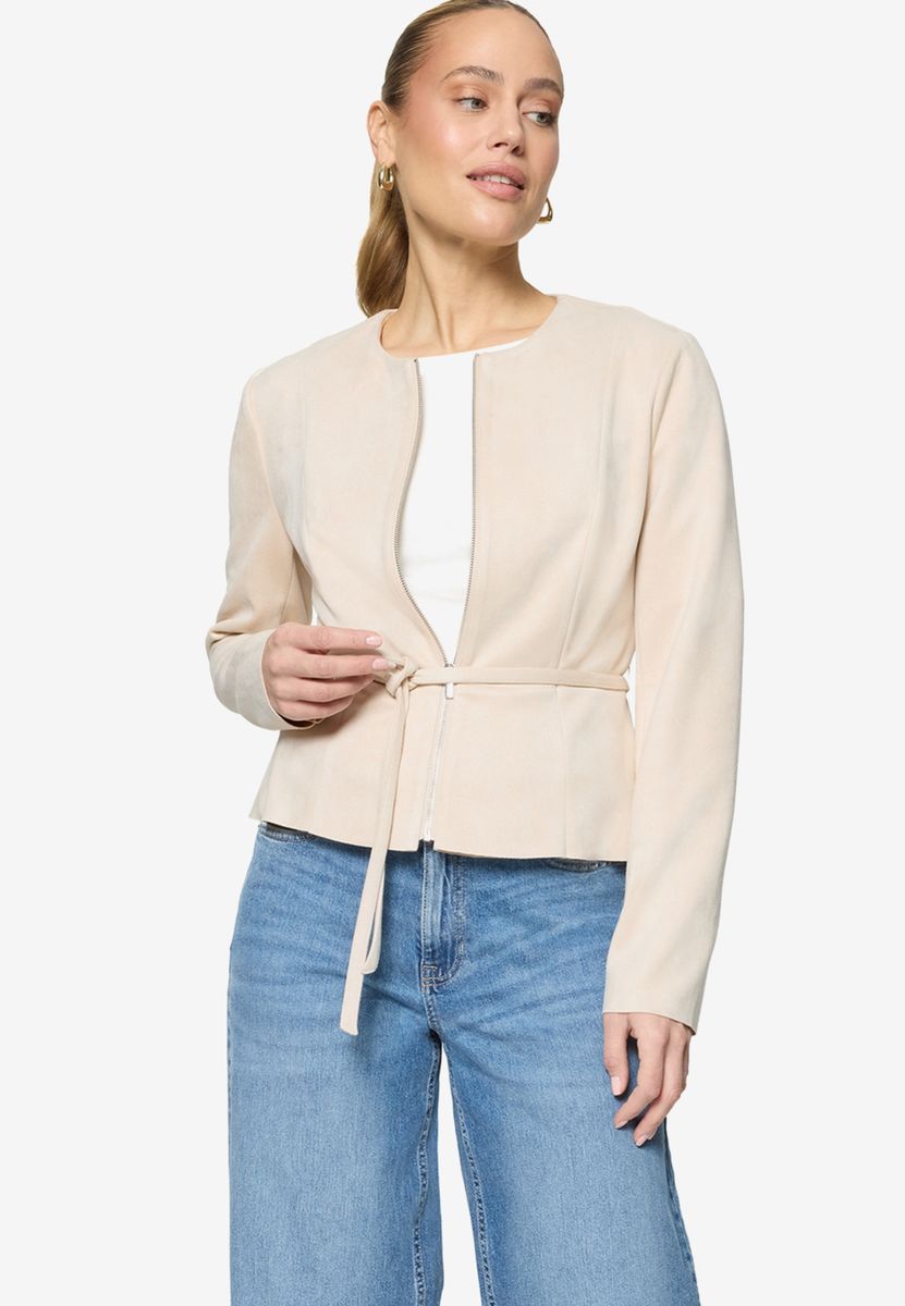Blazer-Jacke  in Lederoptik