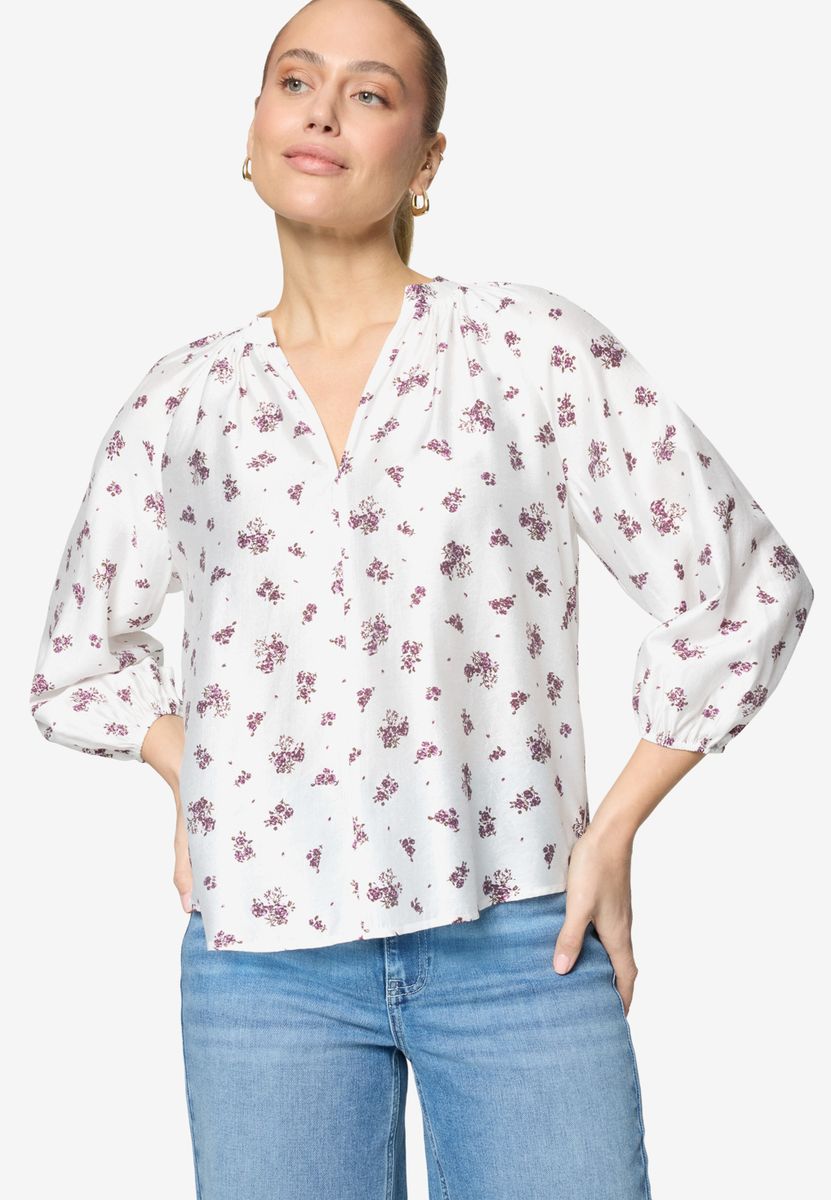 Schlupfbluse  mit Blumen