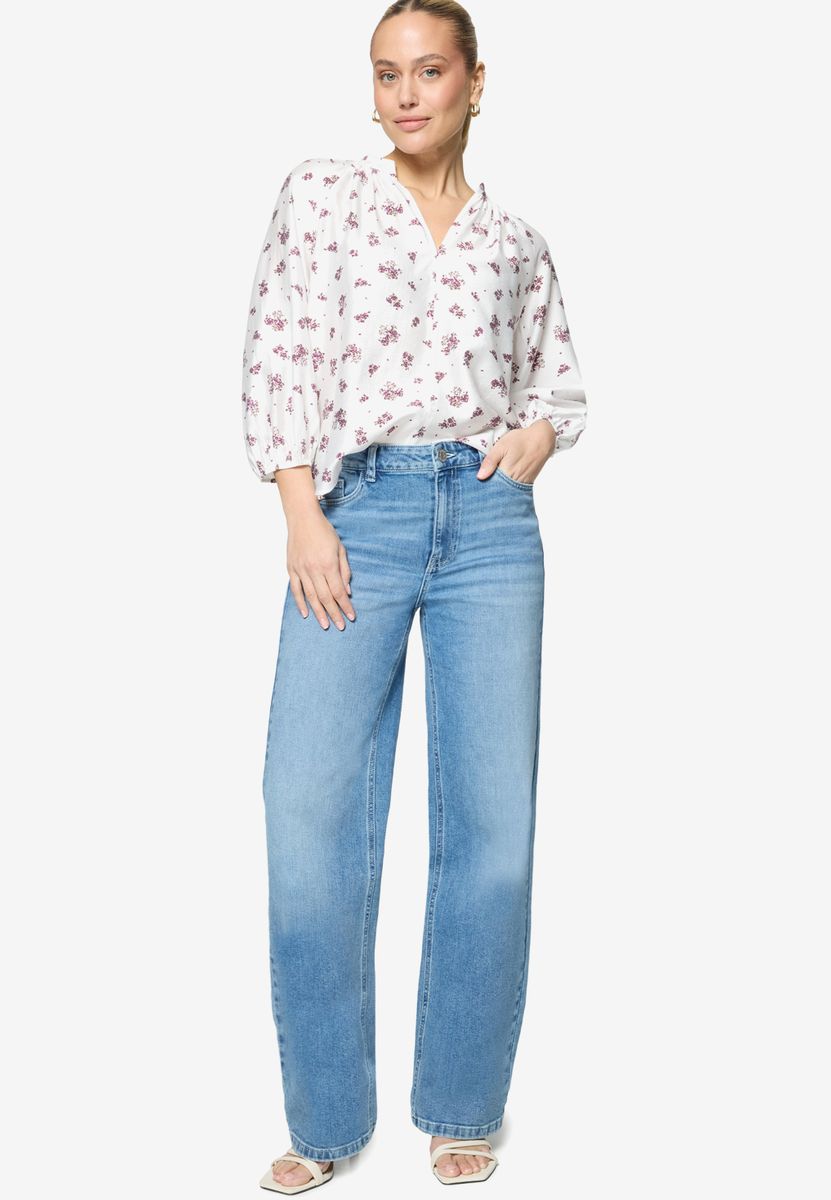 Schlupfbluse  mit Blumen