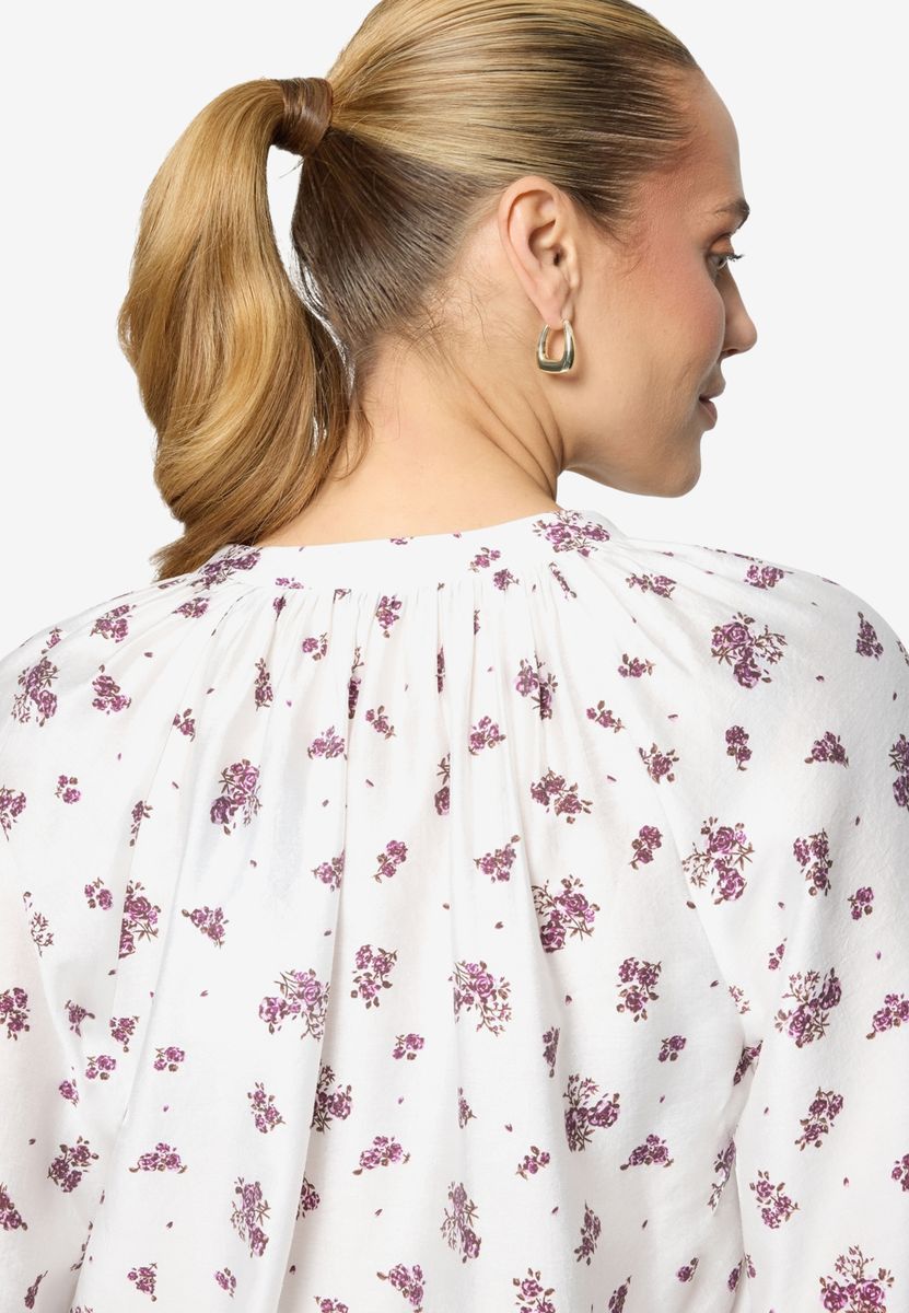 Schlupfbluse  mit Blumen
