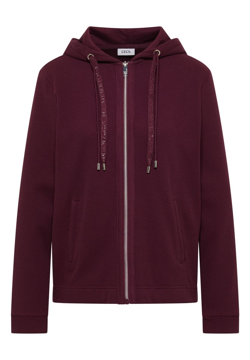 Langarm Jacke mit Kapuze und Taschen