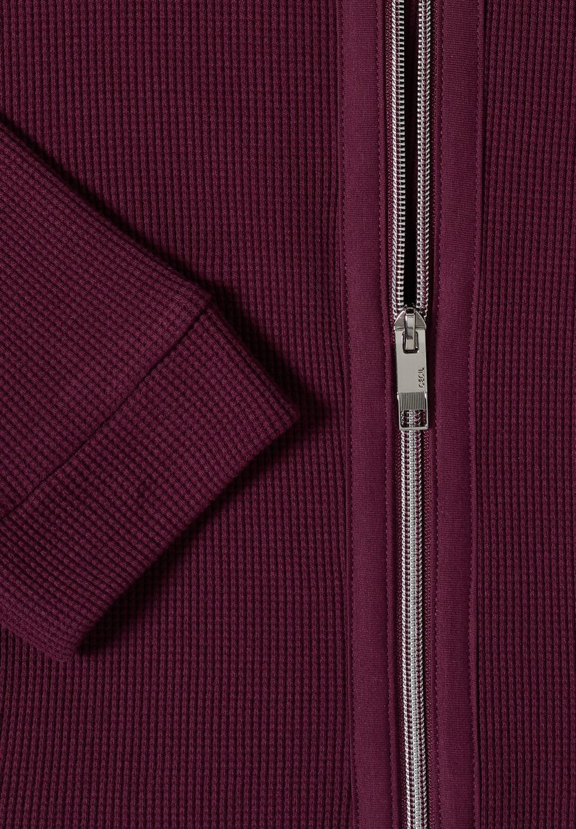 Langarm Jacke mit Kapuze und Taschen