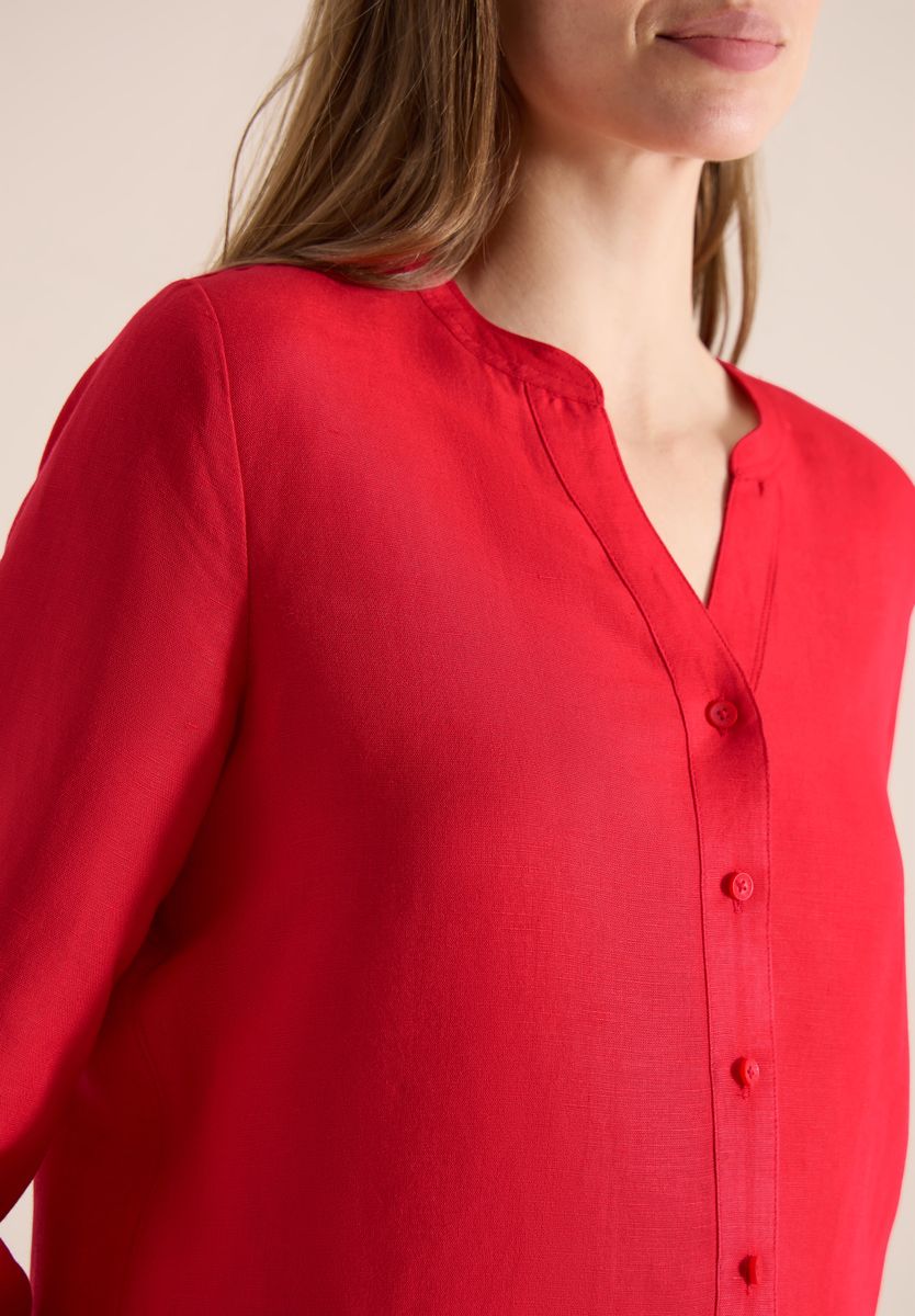 3/4-Arm Bluse aus Leinenmix