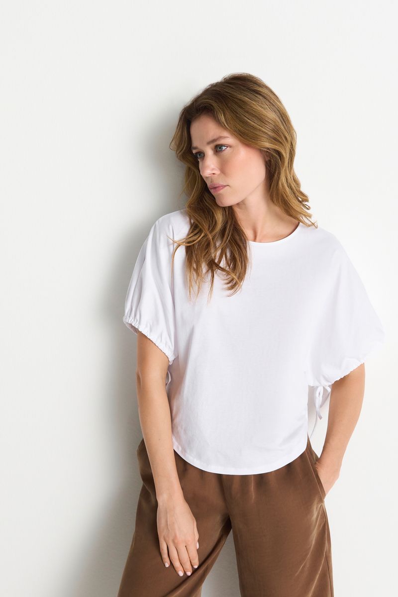 Wide Fit T-Shirt with Woman Print