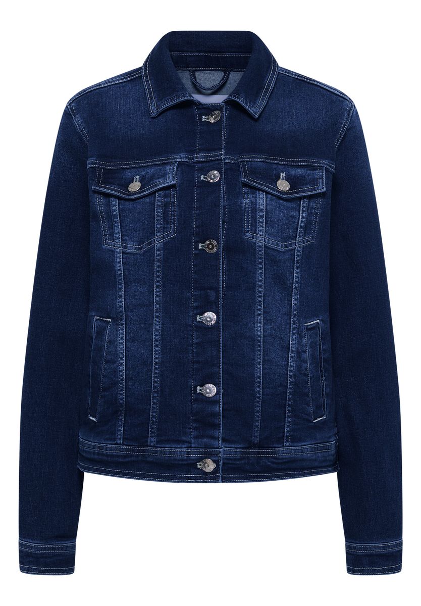 Jeansjacke mit Brusttaschen und Knöpfen
