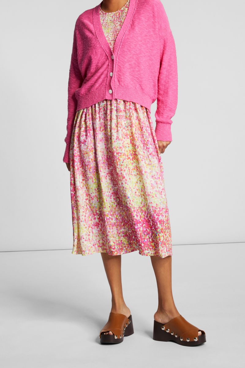 V-neck slub cardigan