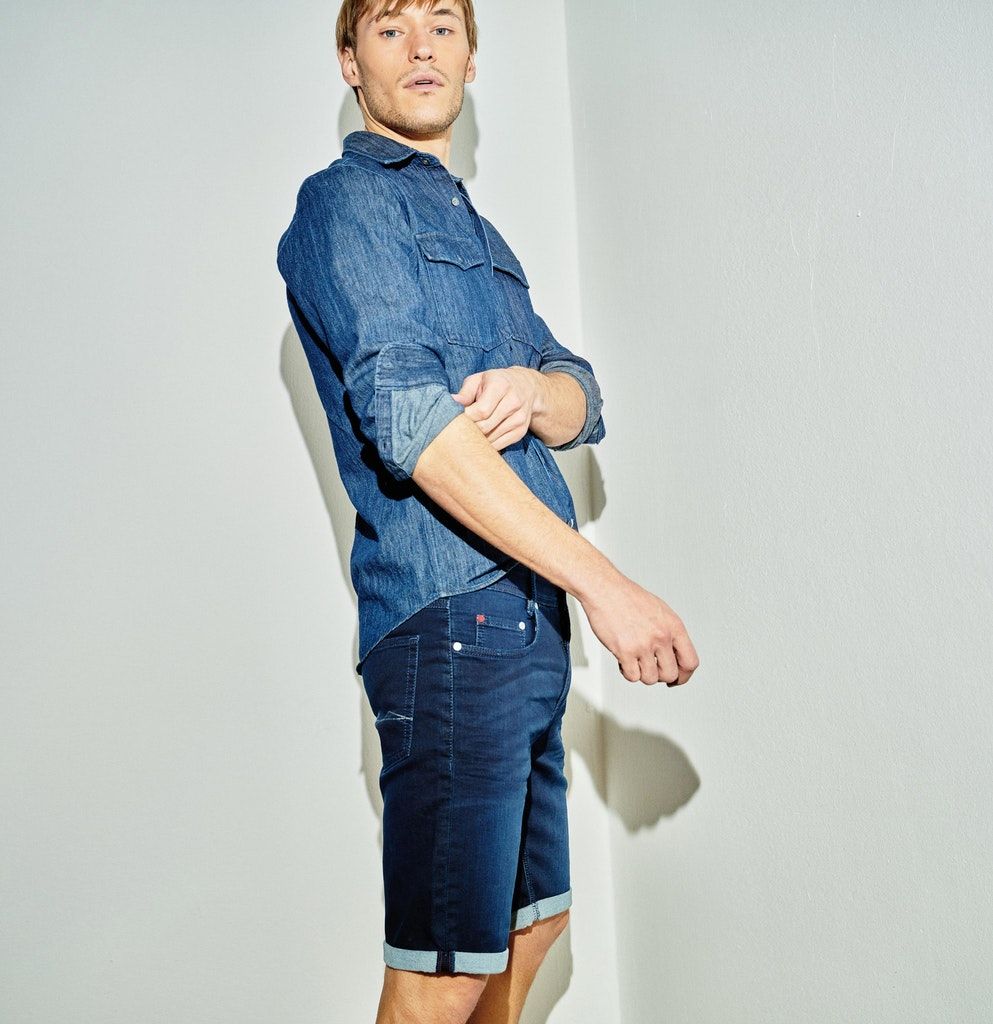 MAC JEANS - Jogn Bermuda, Light Sweat Denim