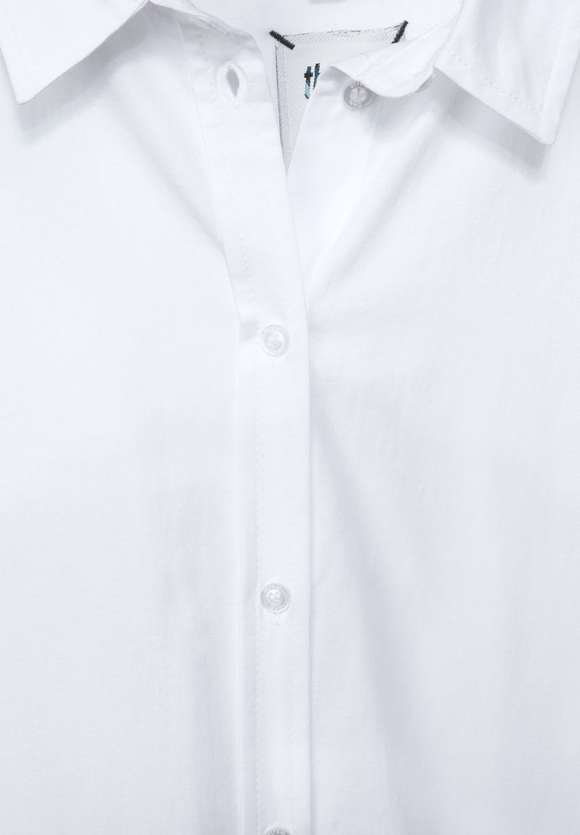 Longbluse in Unifarbe